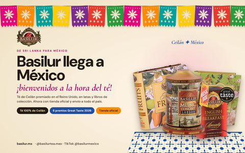 Basilur llega a México: papel picado, azulejo de talavera y latas de té Basilur
